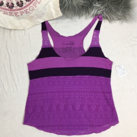 Free People We the Free Lacey striped Tank NWT - Picture 1 of 8